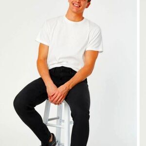 Scott James Smoke Supermove Skinny Denim‎ Jeans- Black Slim Fit